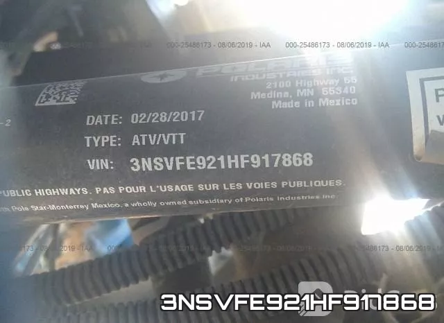 3NSVFE921HF917868 фото 2