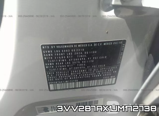 3VV2B7AX1JM172738 фото 9