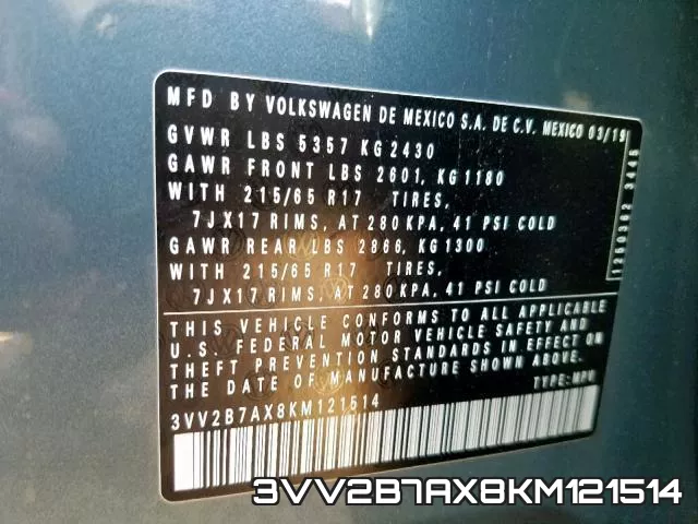 3VV2B7AX8KM121514 фото 2