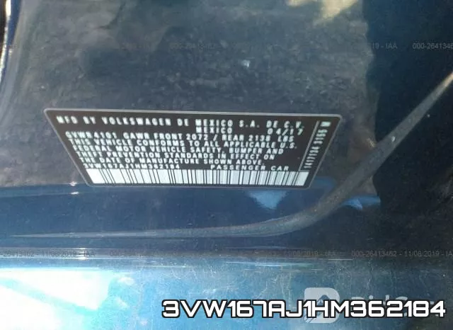 3VW167AJ1HM362184 фото 10