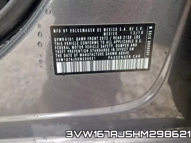 3VW167AJ5HM298621 фото 2