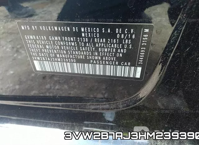 3VW2B7AJ3HM239390 фото 10