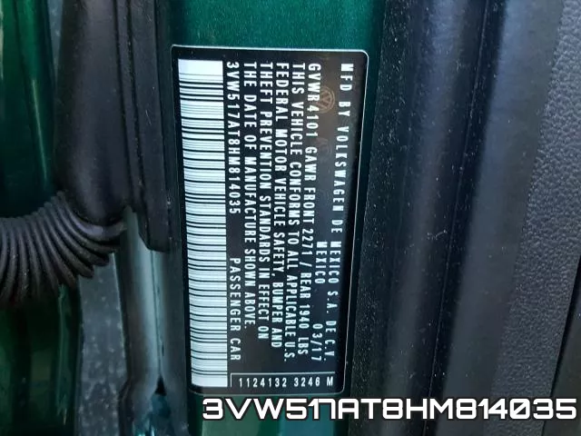 3VW517AT8HM814035 фото 2