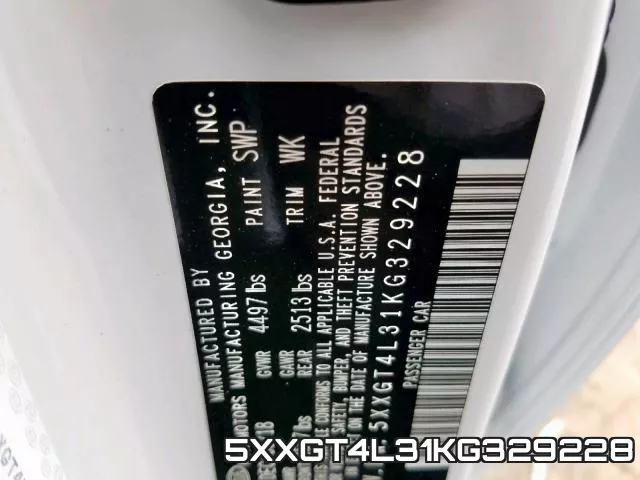 5XXGT4L31KG329228 фото 2