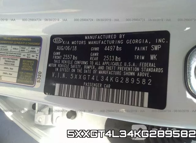 5XXGT4L34KG289582 фото 10