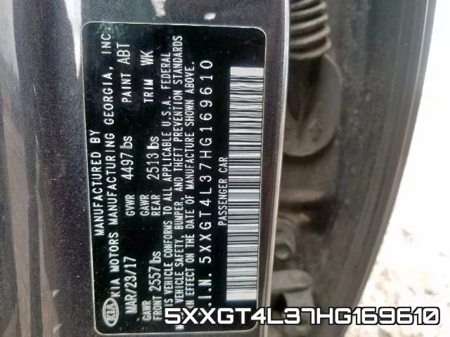 5XXGT4L37HG169610 фото 2