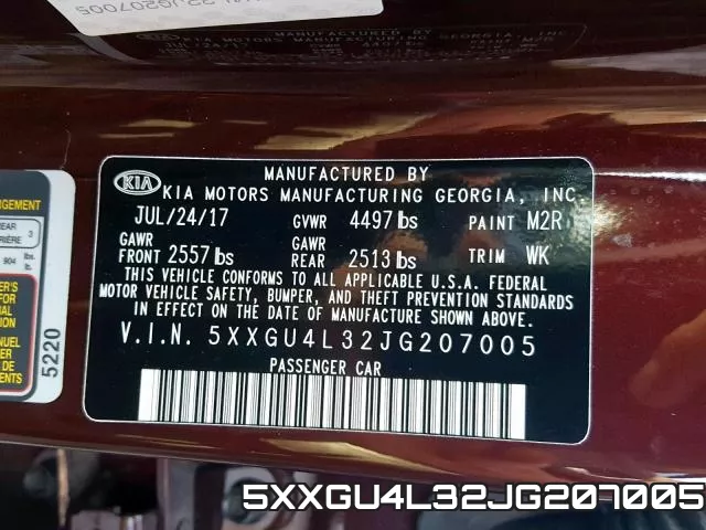5XXGU4L32JG207005 фото 2