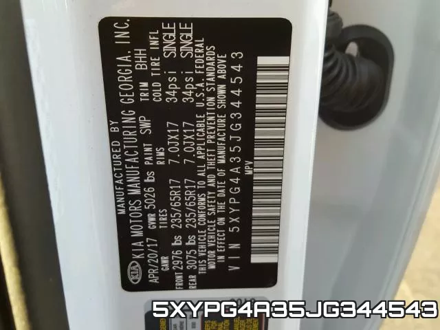 5XYPG4A35JG344543 фото 2