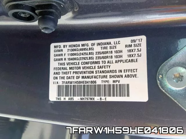 7FARW1H59HE041806 фото 2