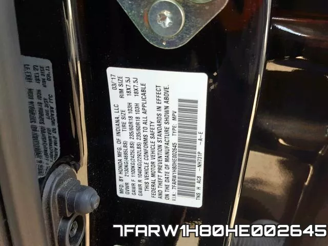 7FARW1H80HE002645 фото 2