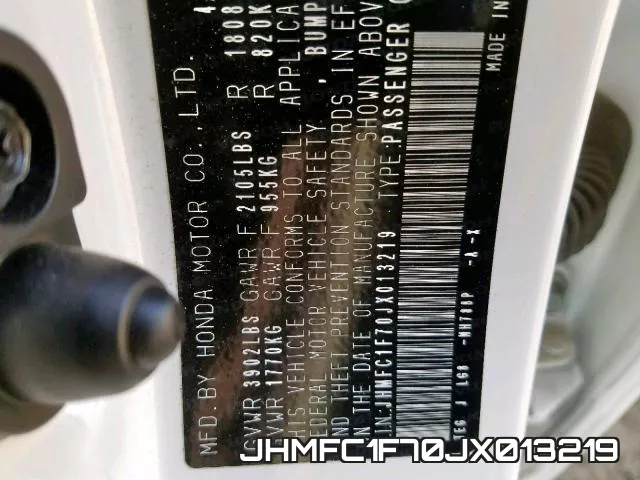JHMFC1F70JX013219 фото 2