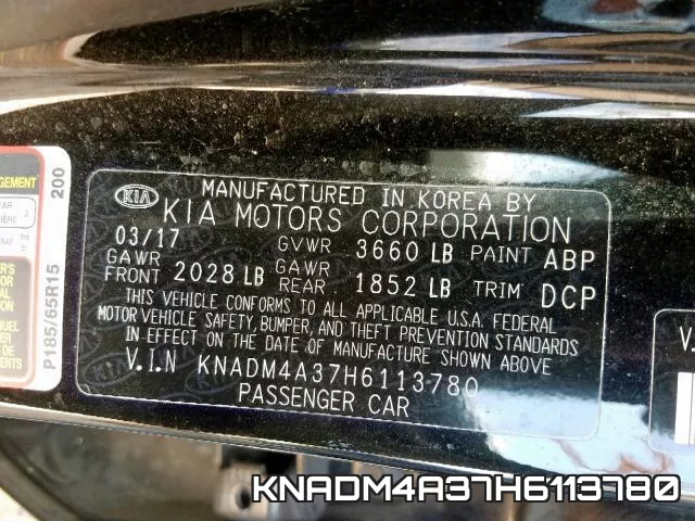 KNADM4A37H6113780 фото 2