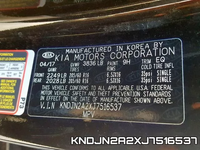 KNDJN2A2XJ7516537 фото 2