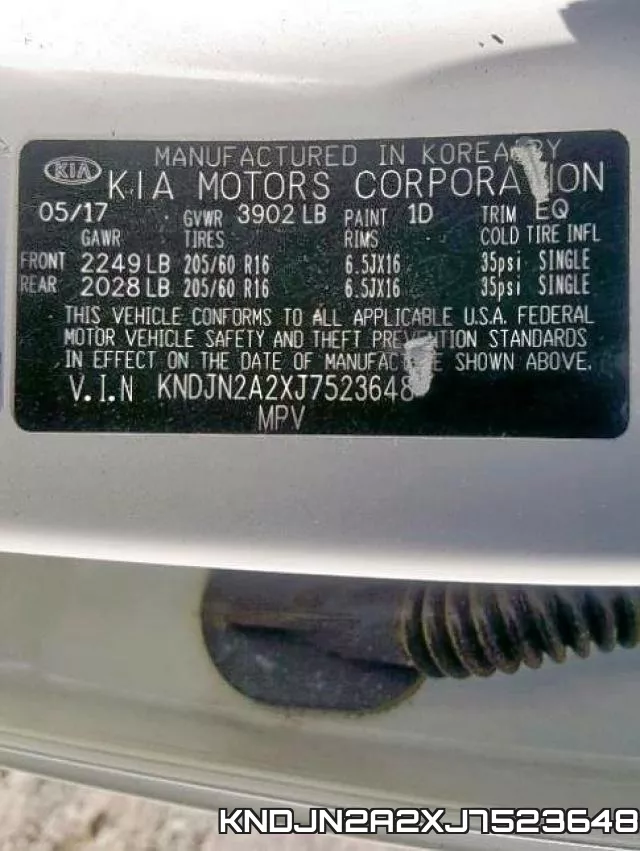 KNDJN2A2XJ7523648 фото 2