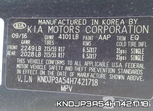 KNDJP3A54H7421718 фото 10