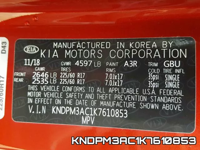 KNDPM3AC1K7610853 фото 2