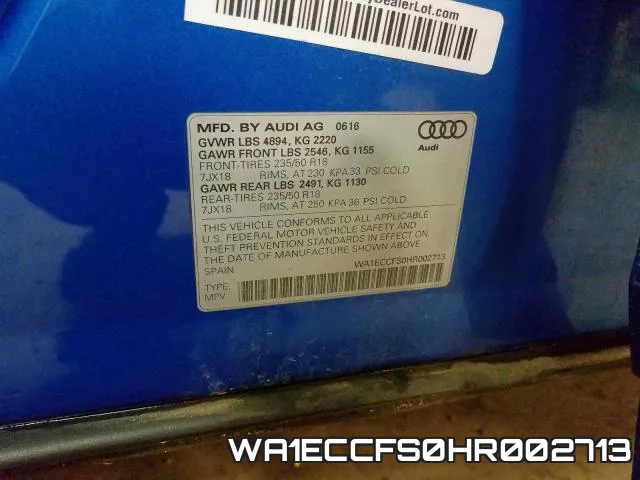 WA1ECCFS0HR002713 фото 2