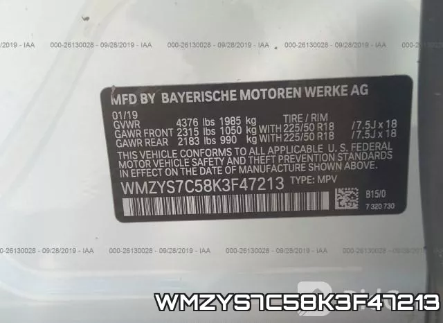 WMZYS7C58K3F47213 фото 9