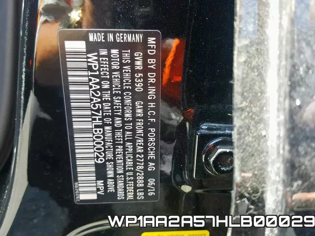 WP1AA2A57HLB00029 фото 2