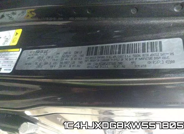 1C4HJXDG8KW557805 фото 10