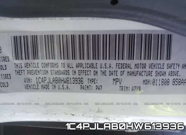 1C4PJLAB0HW613936 фото 10