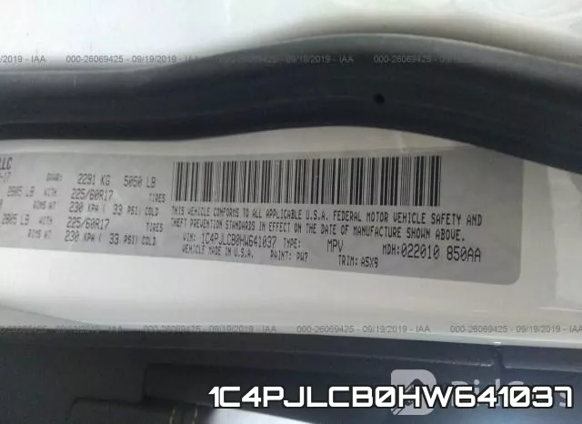 1C4PJLCB0HW641037 фото 10