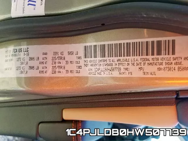1C4PJLDB0HW507739 фото 2