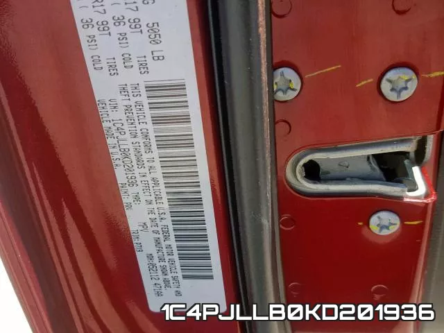 1C4PJLLB0KD201936 фото 2