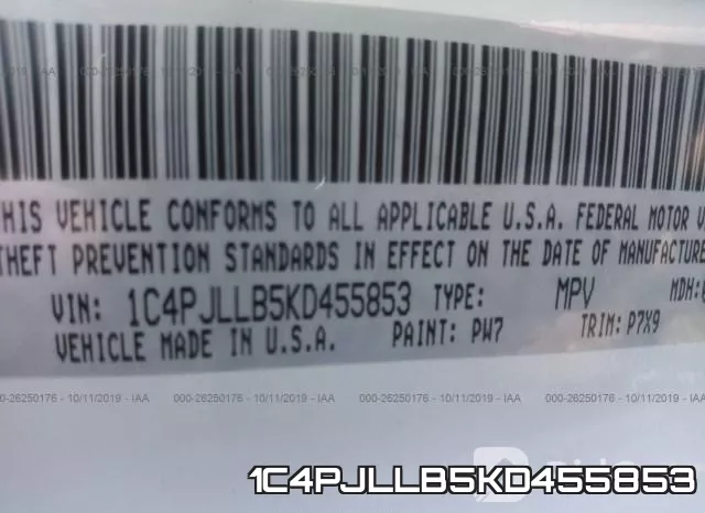 1C4PJLLB5KD455853 фото 10