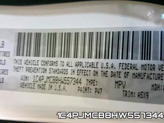 1C4PJMCB8HW557344 фото 2