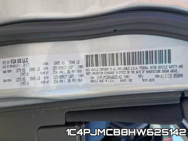 1C4PJMCB8HW625142 фото 2