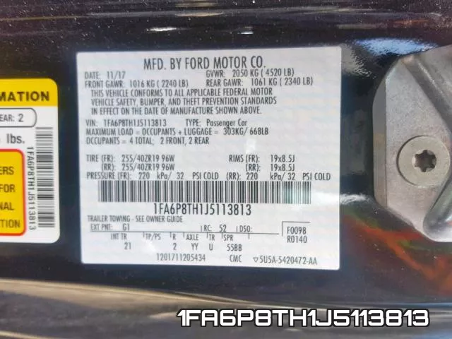 1FA6P8TH1J5113813 фото 2