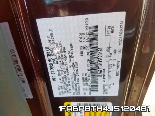 1FA6P8TH4J5120481 фото 2