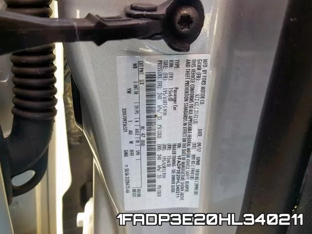 1FADP3E20HL340211 фото 2
