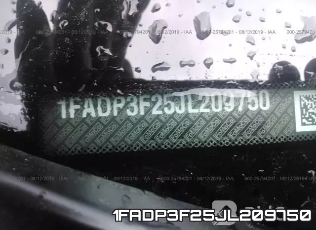 1FADP3F25JL209750 фото 10