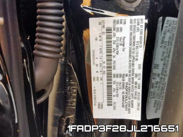 1FADP3F28JL276651 фото 2