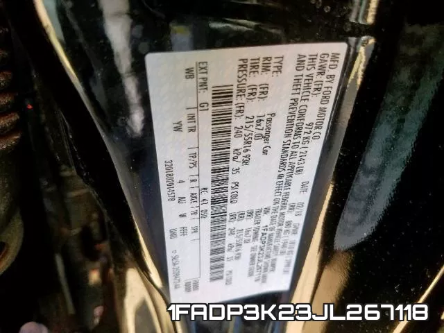 1FADP3K23JL267118 фото 2