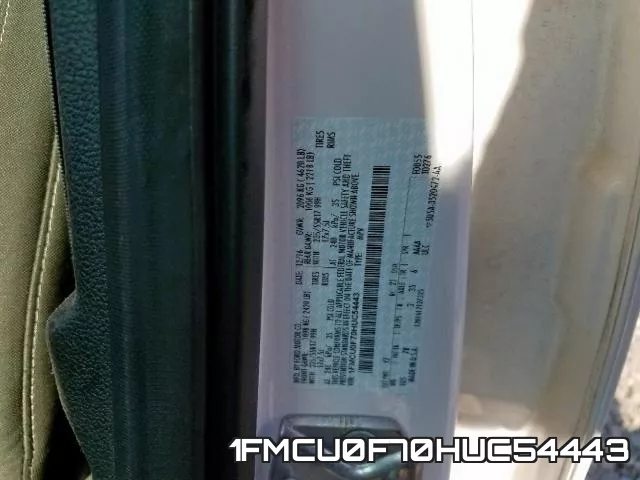1FMCU0F70HUC54443 фото 2