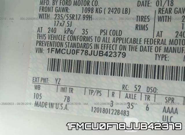 1FMCU0F78JUB42379 фото 10