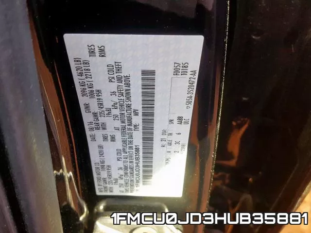 1FMCU0JD3HUB35881 фото 2