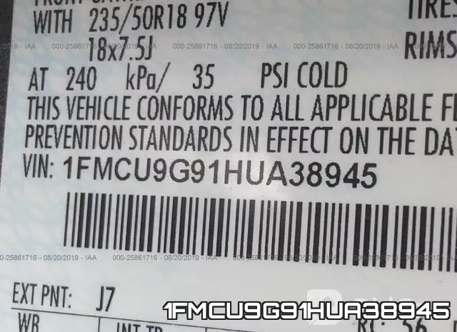 1FMCU9G91HUA38945 фото 10