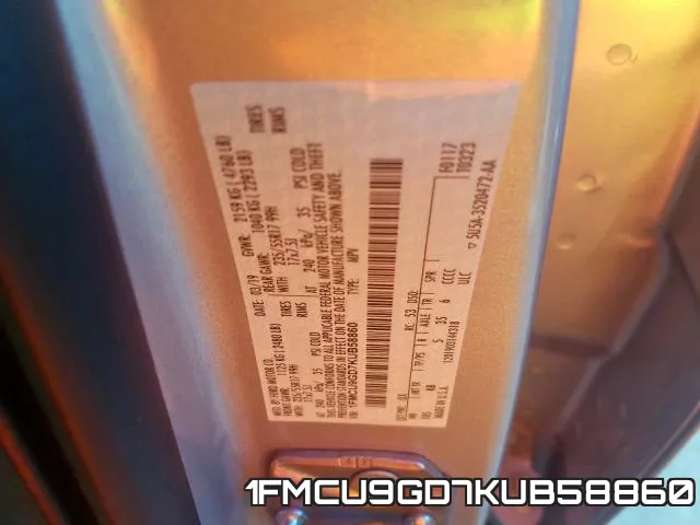 1FMCU9GD7KUB58860 фото 2