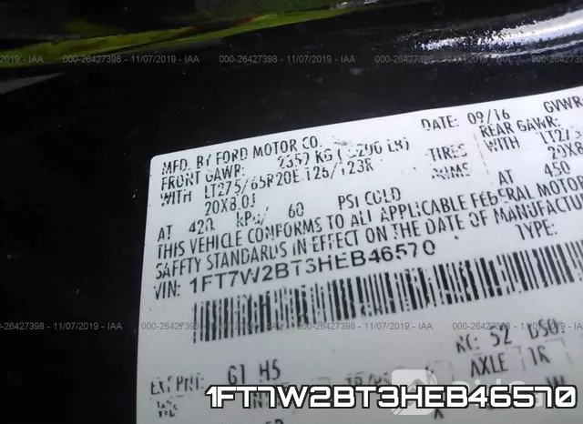1FT7W2BT3HEB46570 фото 10