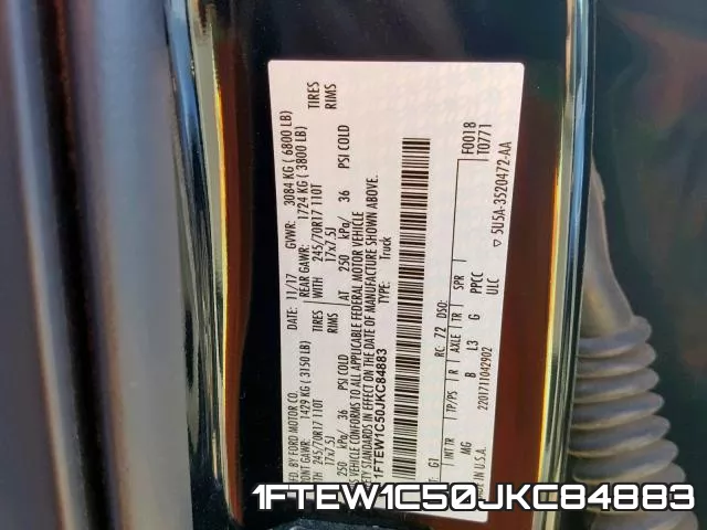 1FTEW1C50JKC84883 фото 2