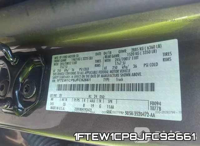 1FTEW1CP8JFC92661 фото 10