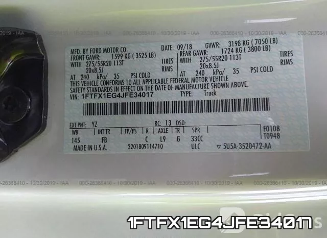 1FTFX1EG4JFE34017 фото 10
