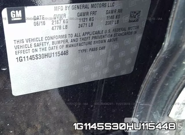 1G1145S30HU115448 фото 10