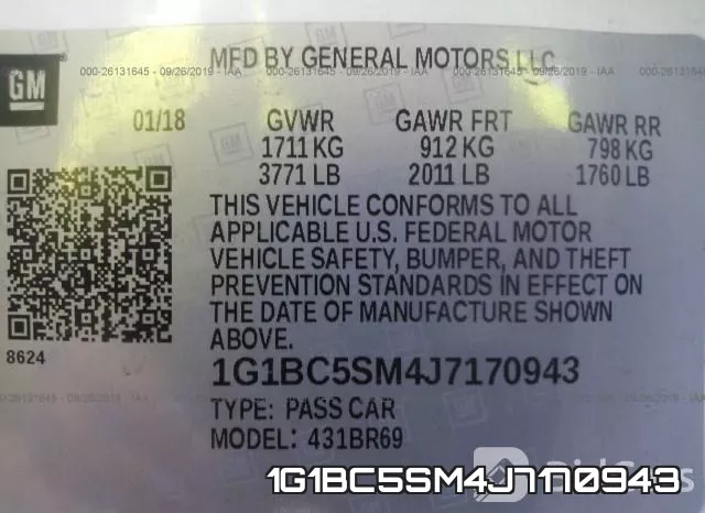 1G1BC5SM4J7170943 фото 10