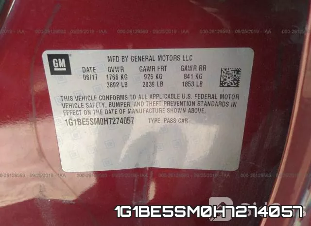1G1BE5SM0H7274057 фото 10