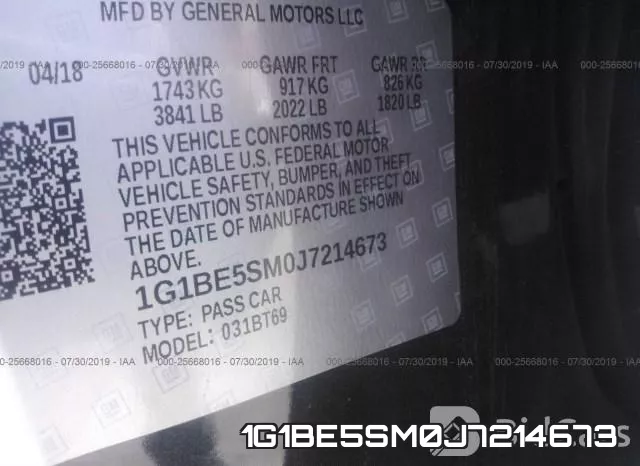 1G1BE5SM0J7214673 фото 10
